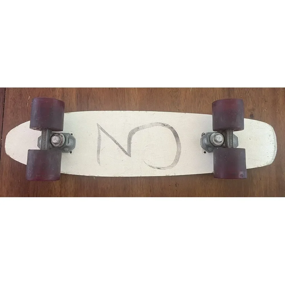 VTG Justen Fiberglass Skateboard Red White‎ 70s Sidewalk Surfboard